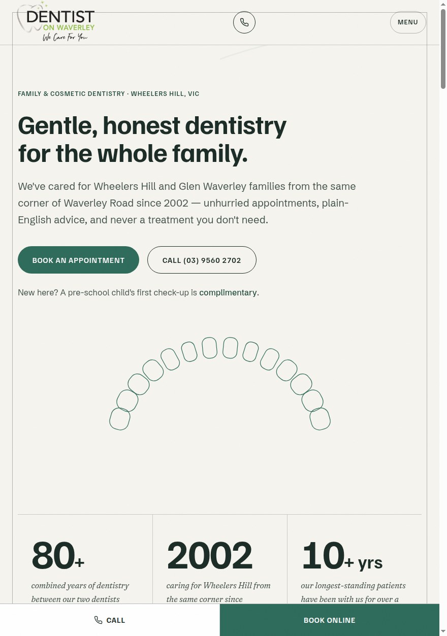 Option 1 homepage — Porcelain & Eucalypt
