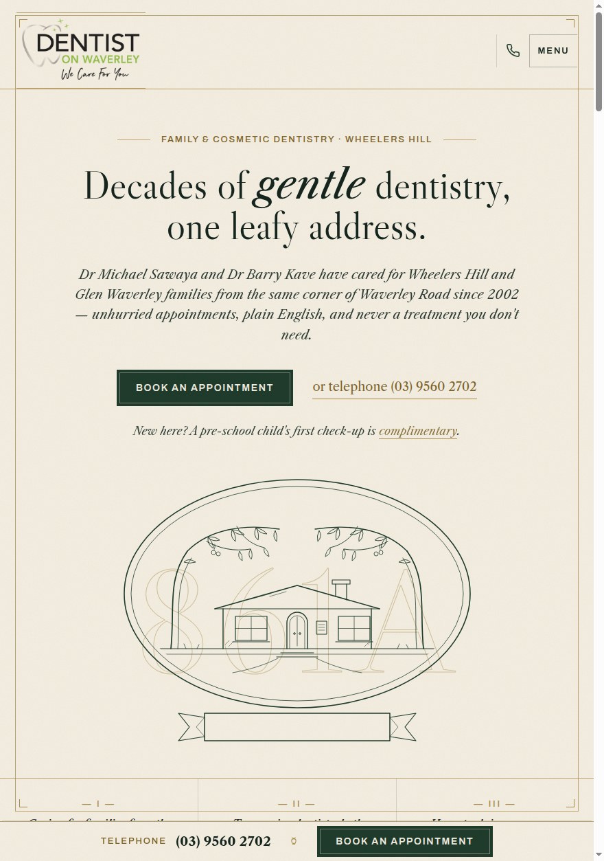 Option 3 homepage — The Standing Appointment